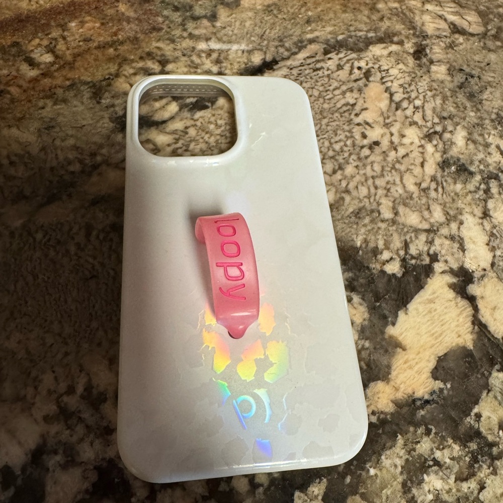 Loopy Case Pink and White Protective iPhone Case